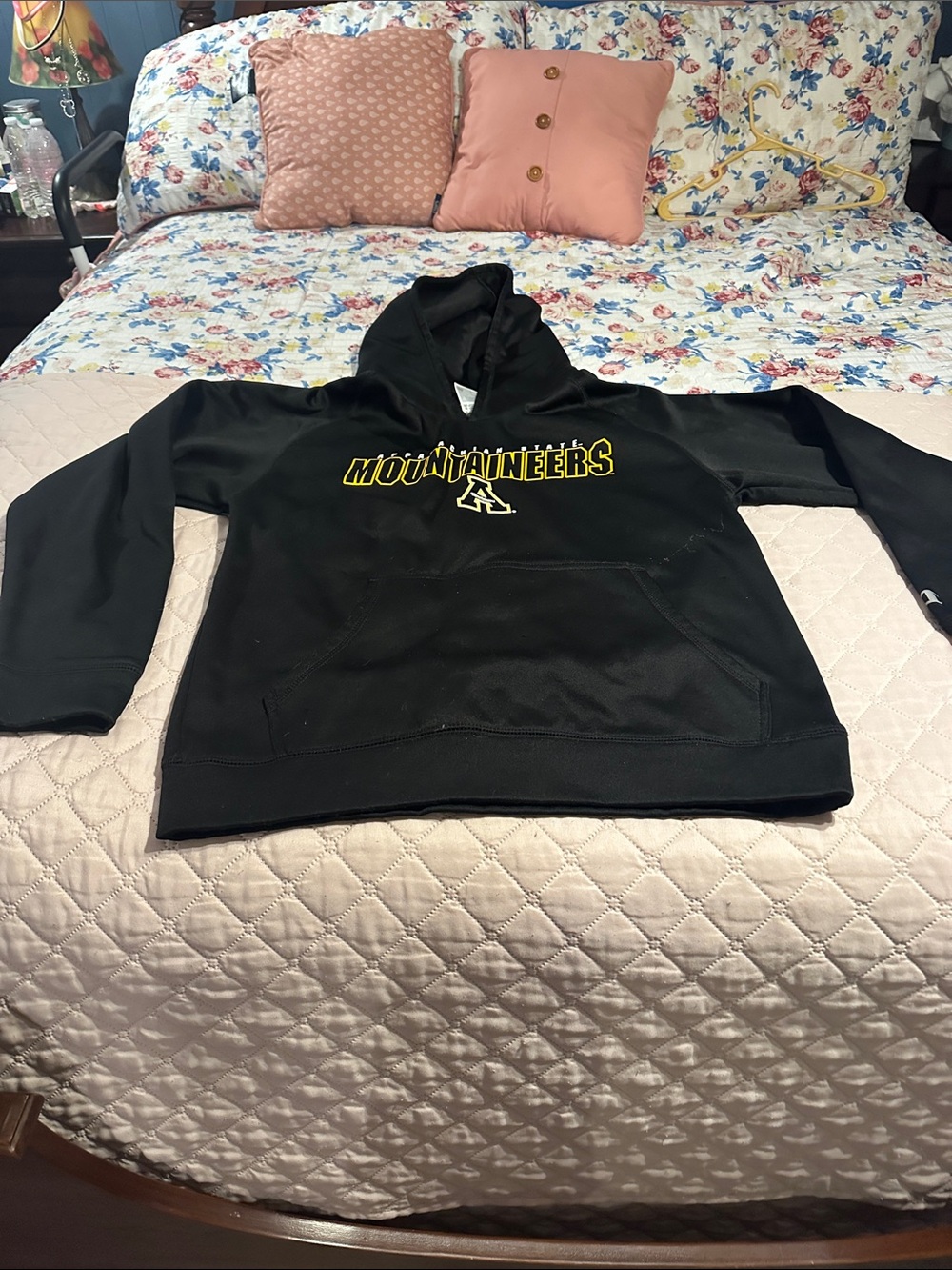 Champion Black Mountaineers Hoodie with Yellow Logo